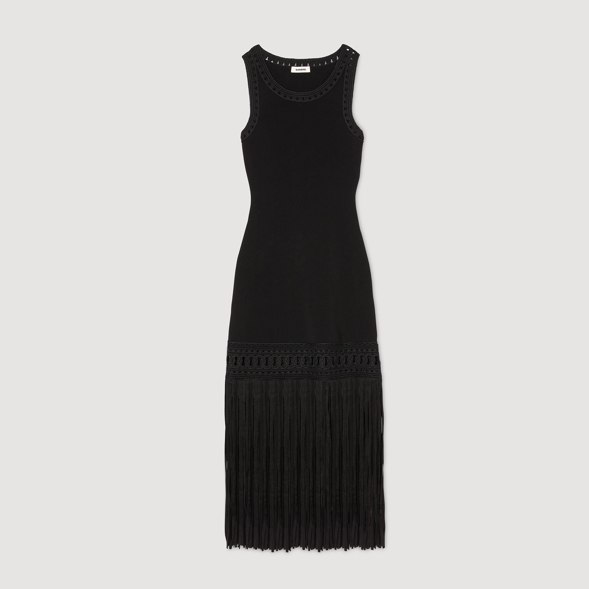 FRINGED KNIT DRESS - 6