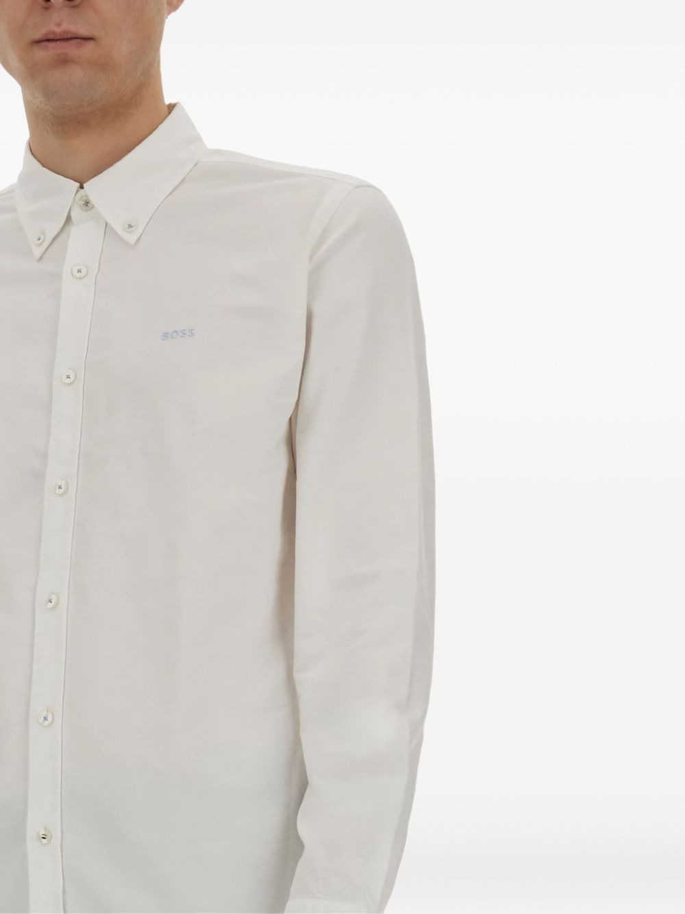 logo-detail cotton shirt - 4