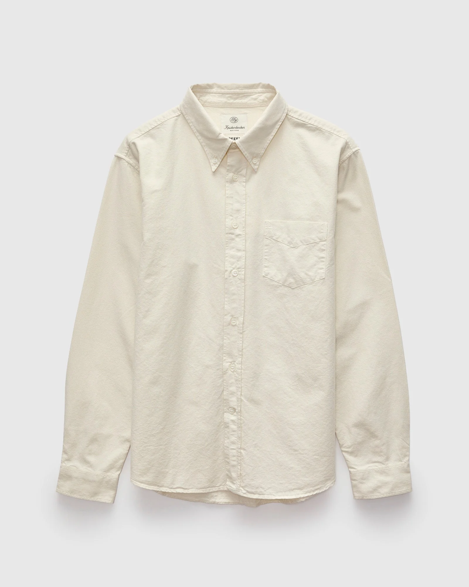 "Beefy" Cotton Oxford in Bone - 1