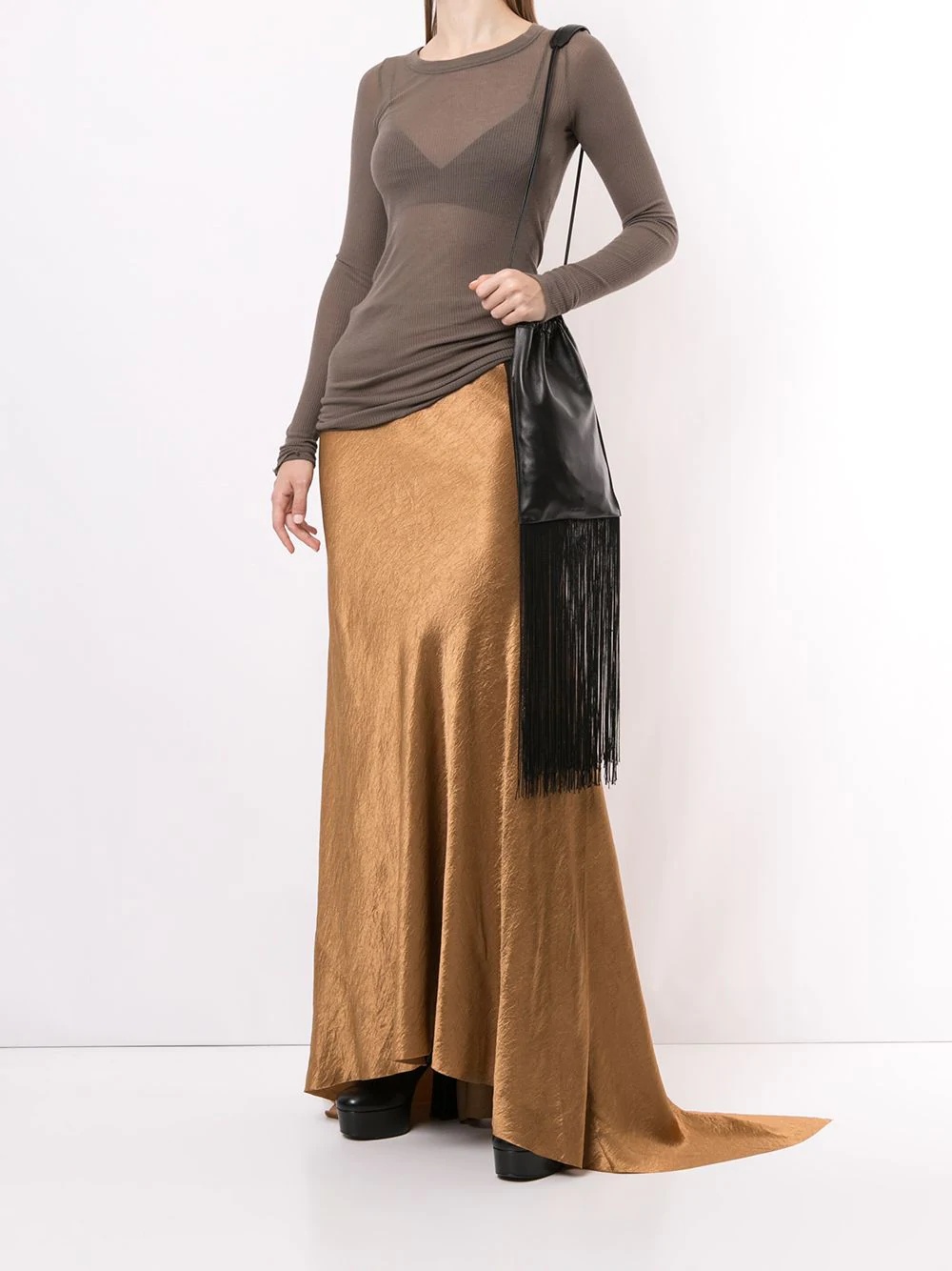 metallic maxi skirt - 2