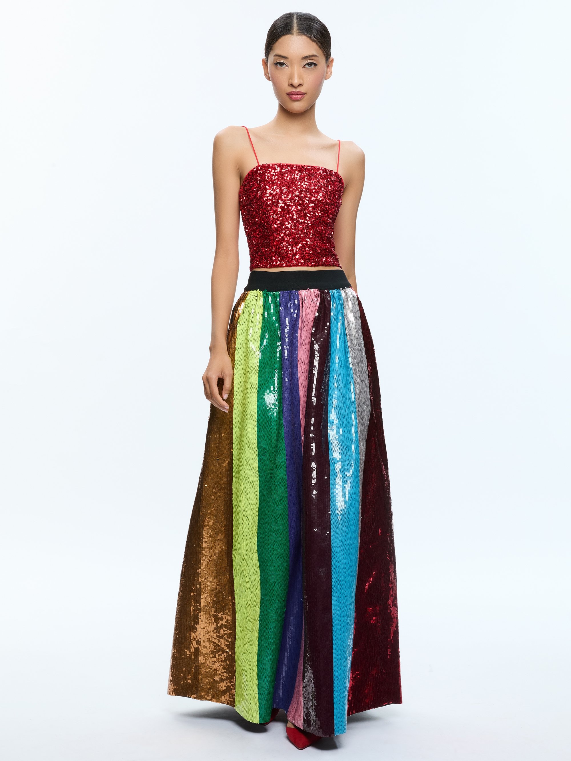 TINA SEQUIN LONG BALL GOWN SKIRT - 3