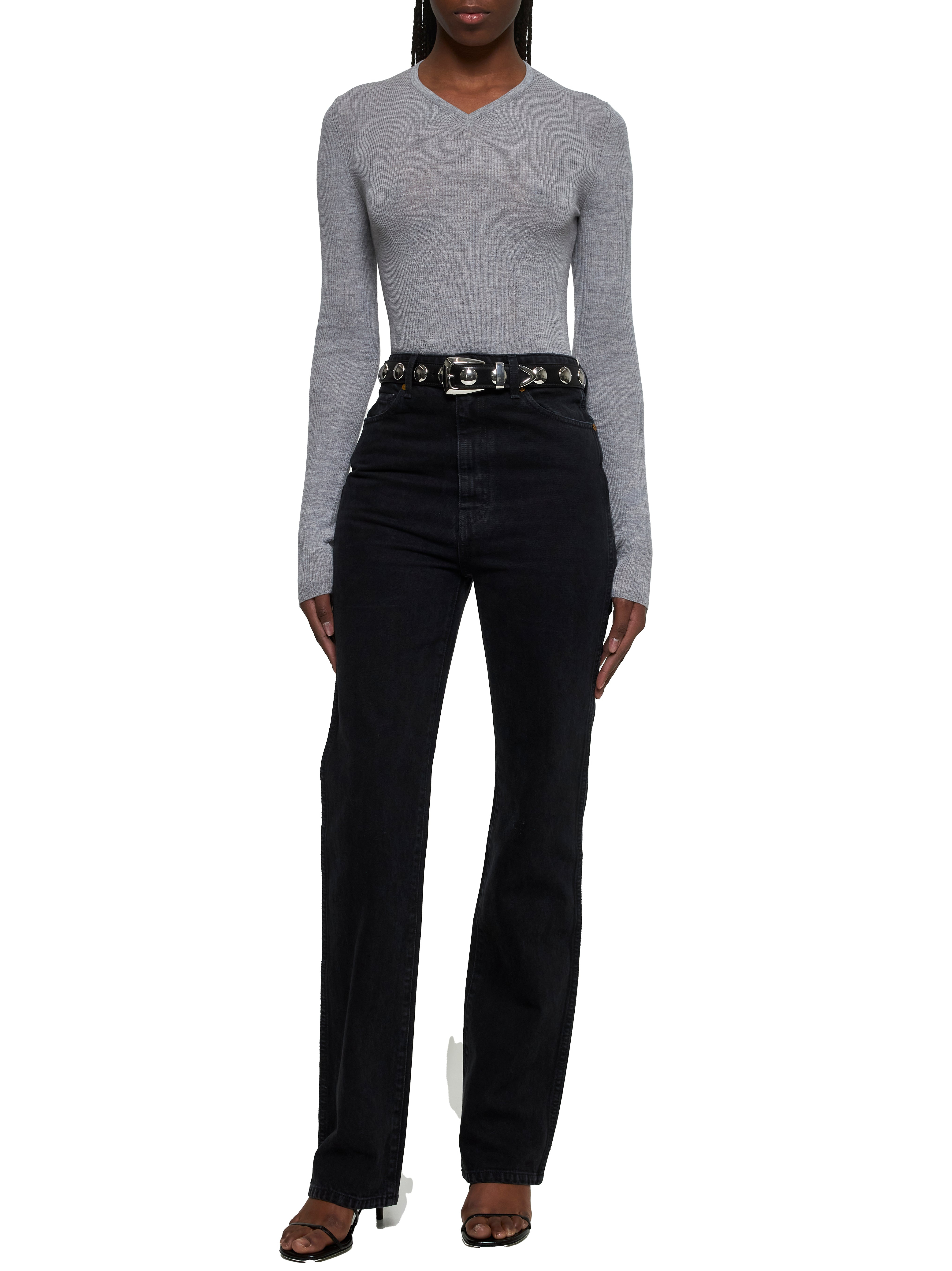 Grey knit Tania top - 2