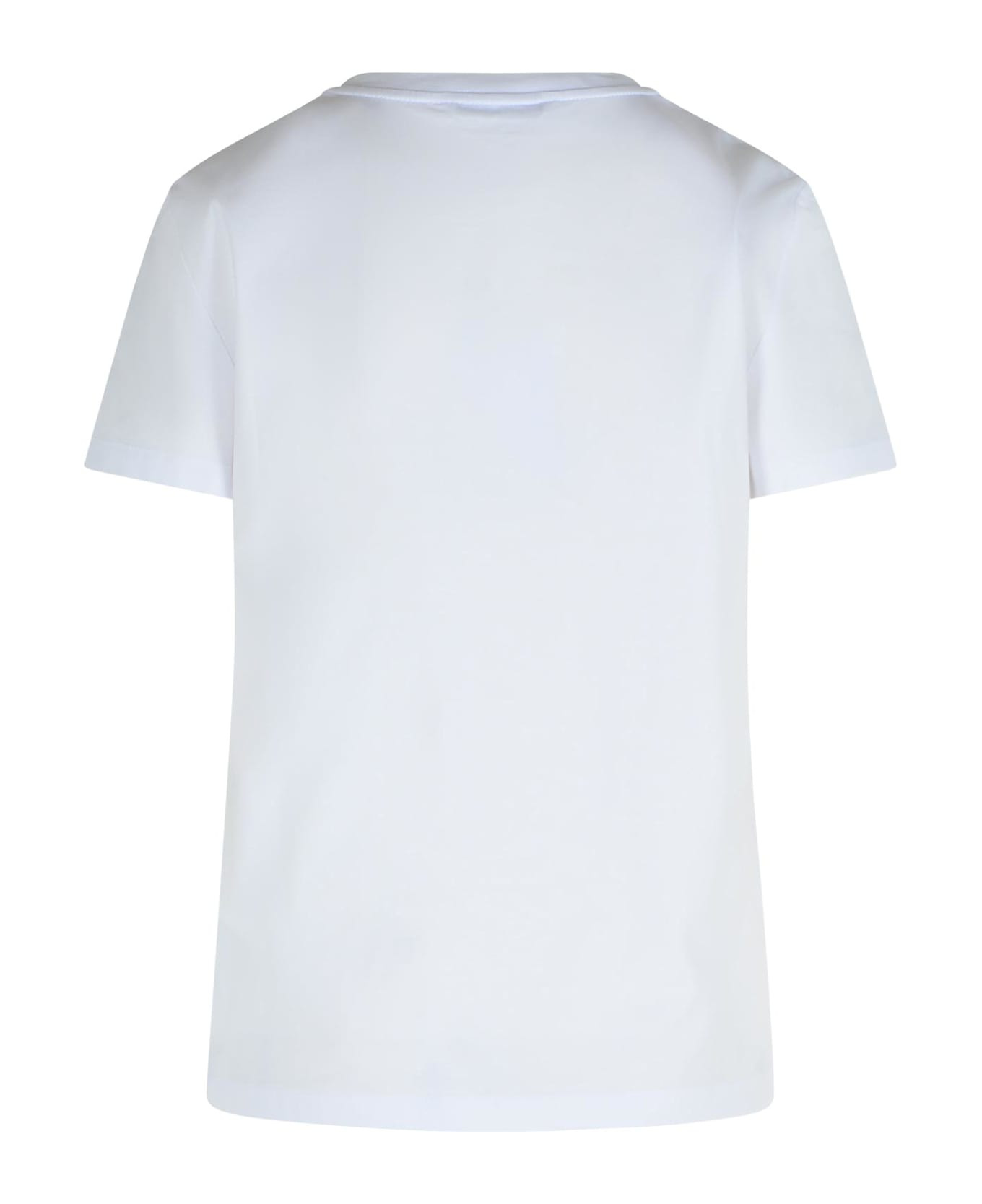 'papaya' White Cotton Jersey T-shirt - 3
