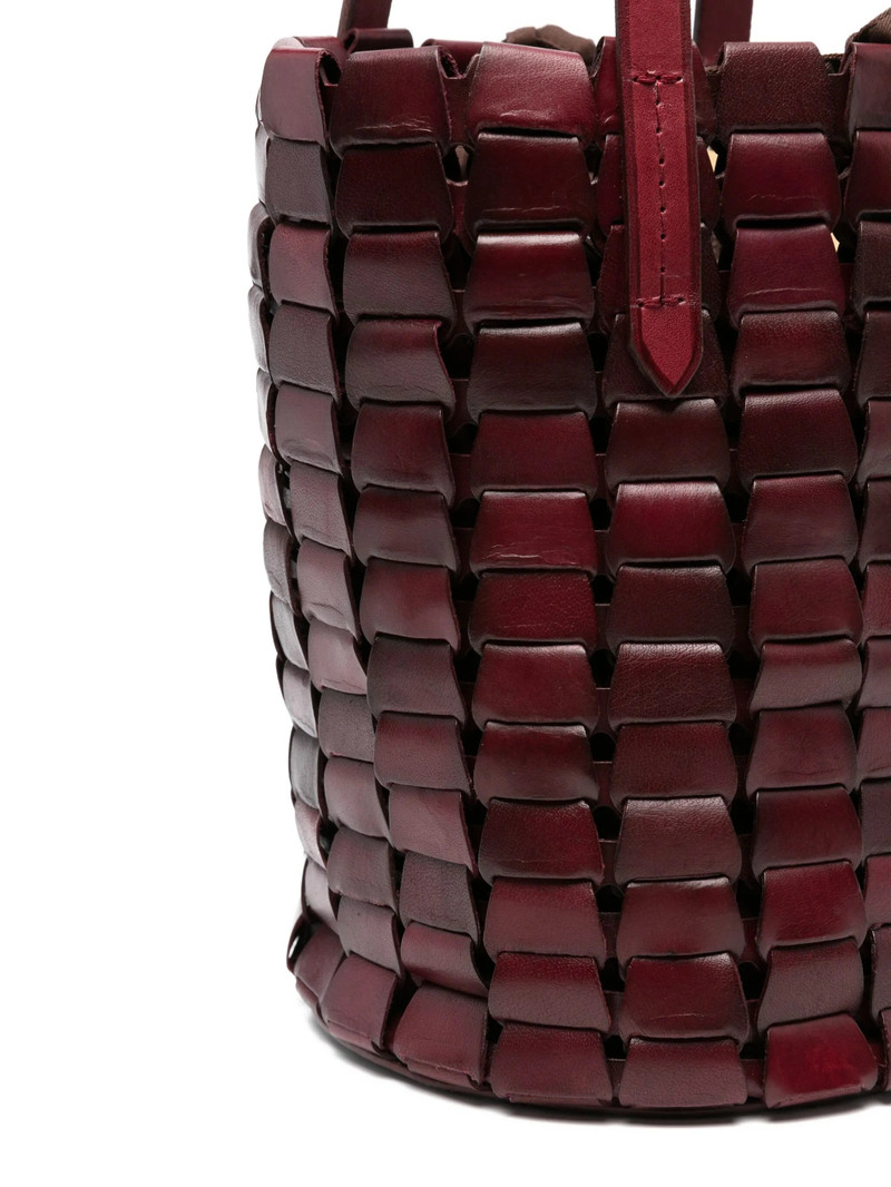 DRAGON DIFFUSION Dragon Diffusion Leather-woven Bucket Bag outlook