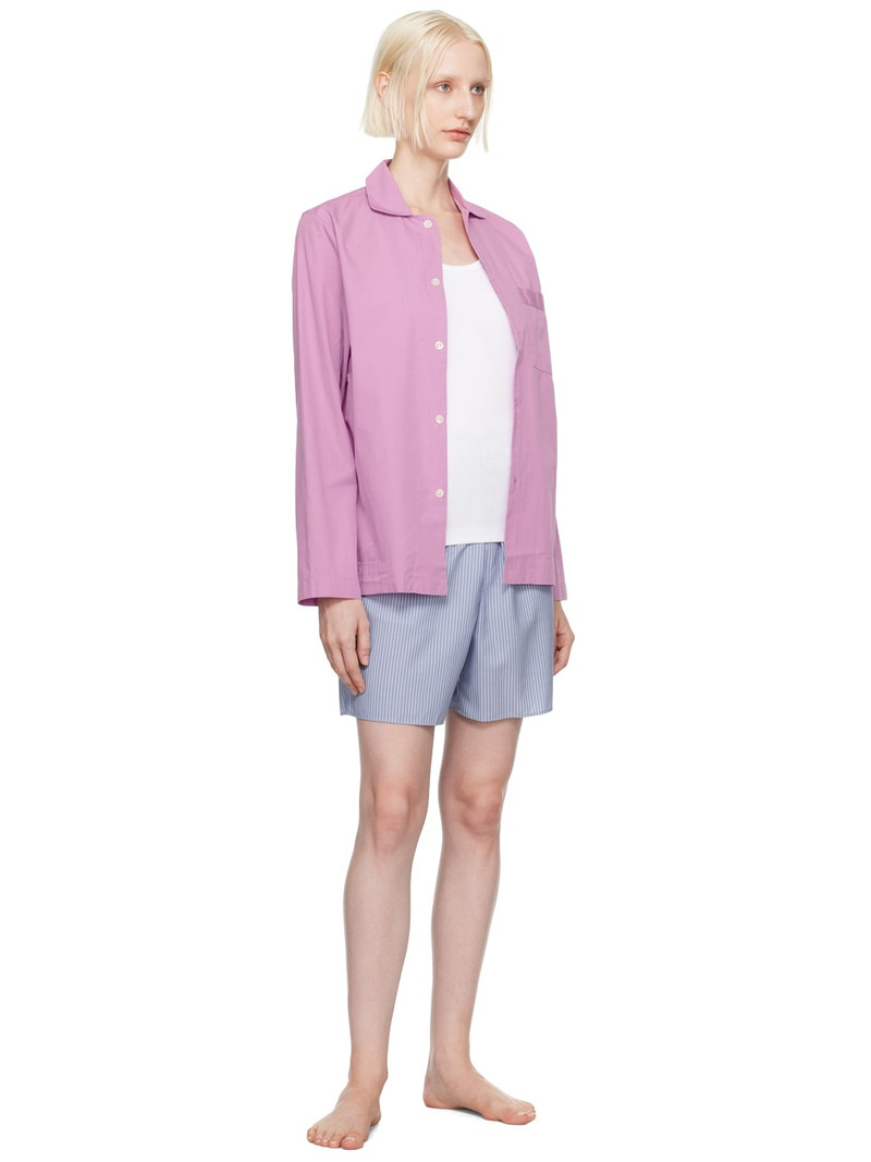 TEKLA Purple Long Sleeve Pyjama Shirt outlook