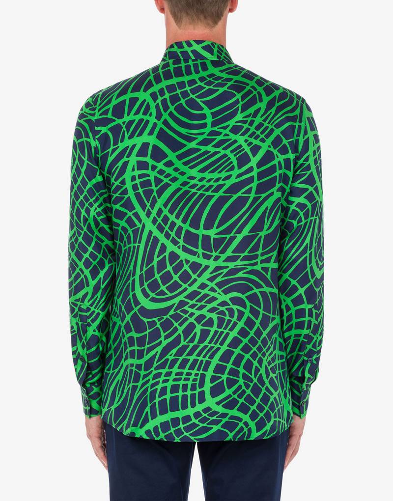 WAVE LINE PRINT TWILL SHIRT 3