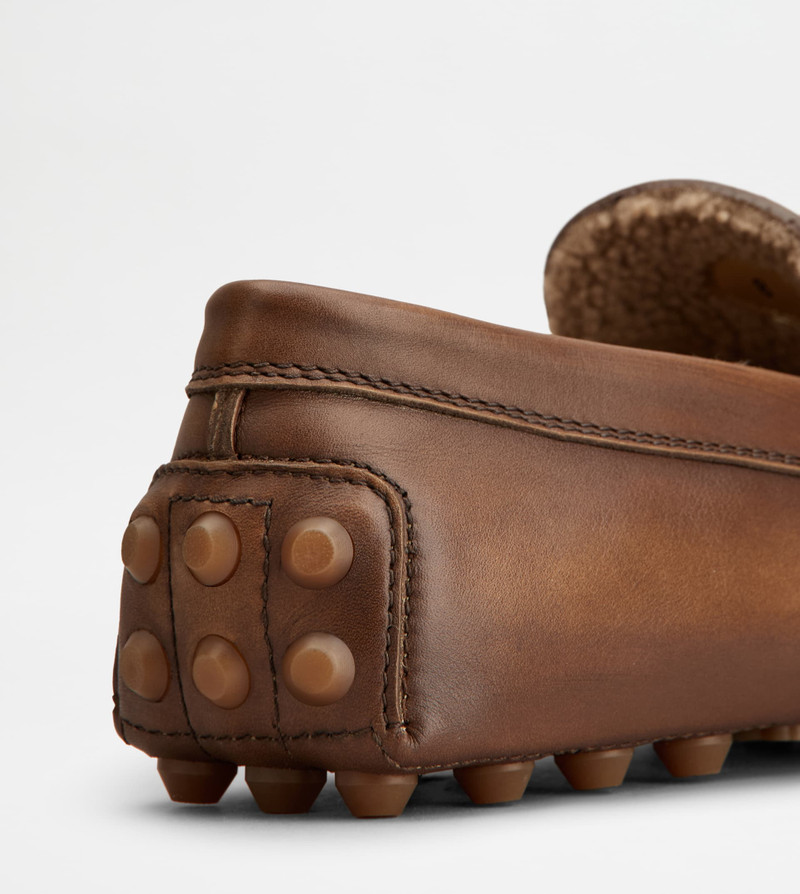 GOMMINO BUBBLE LOAFERS IN LEATHER - BROWN 5
