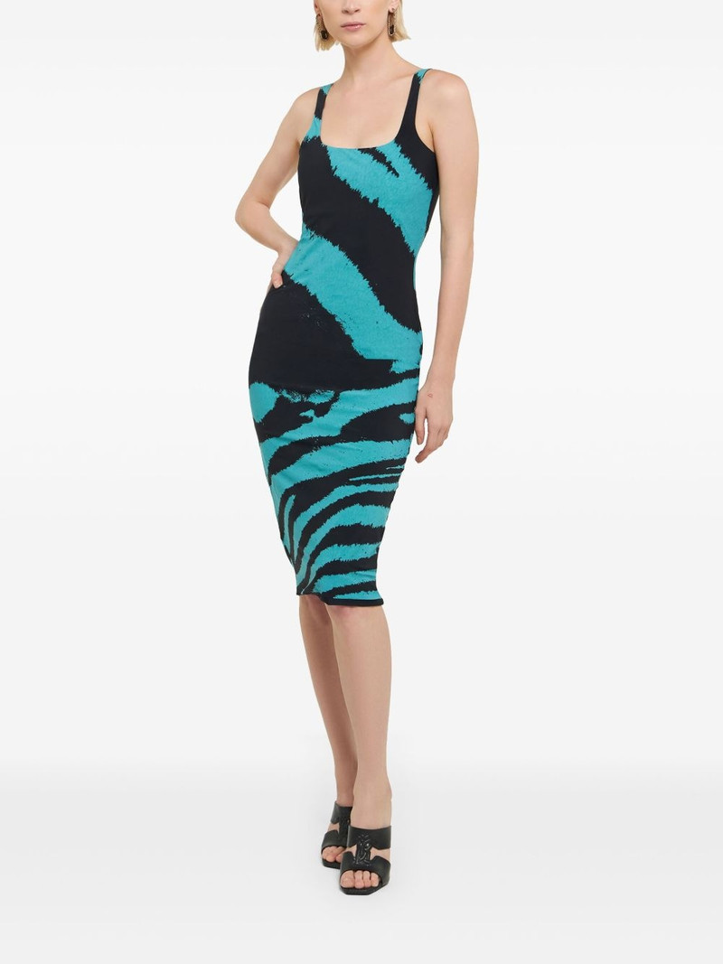 Roberto Cavalli striped dress outlook