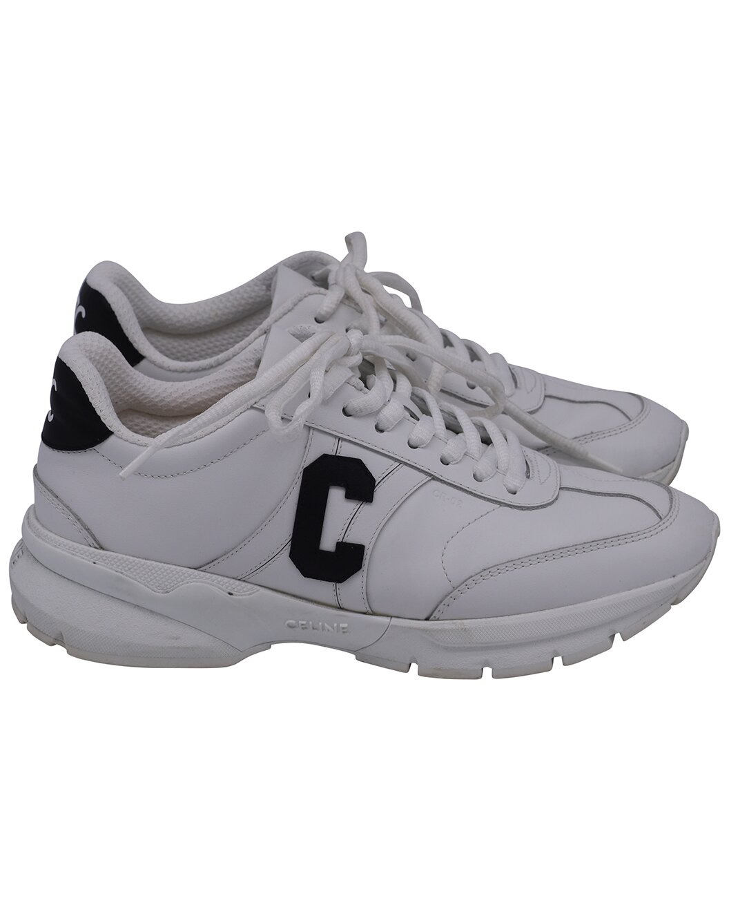 CELINE Women's Leather CR-02 Low Top Sneaker (Authentic Pre-Loved) - 1