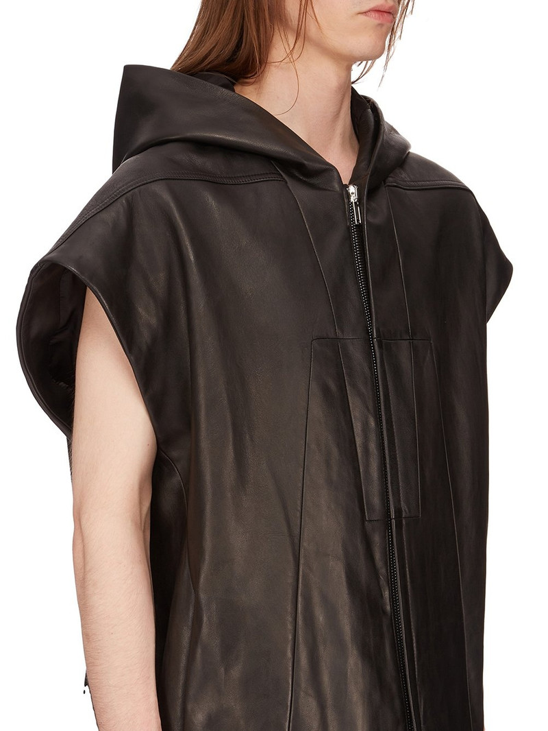 leather zipped gilet 4