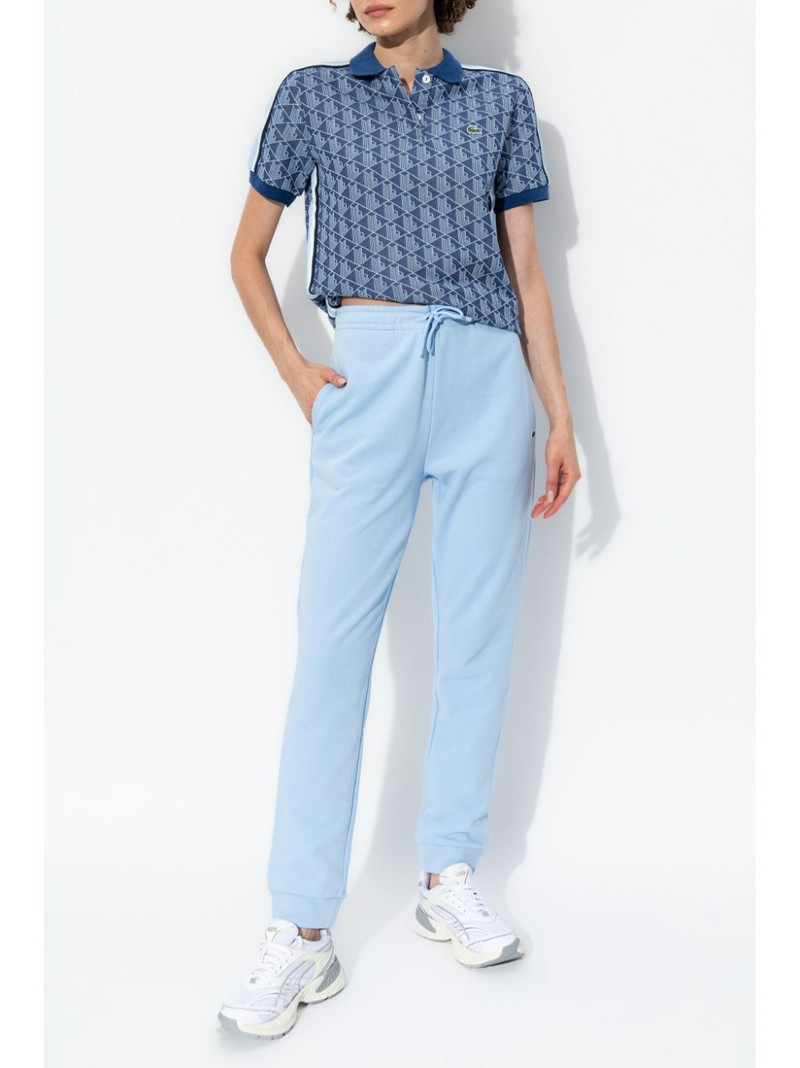 LACOSTE jacquard monogram polo shirt outlook