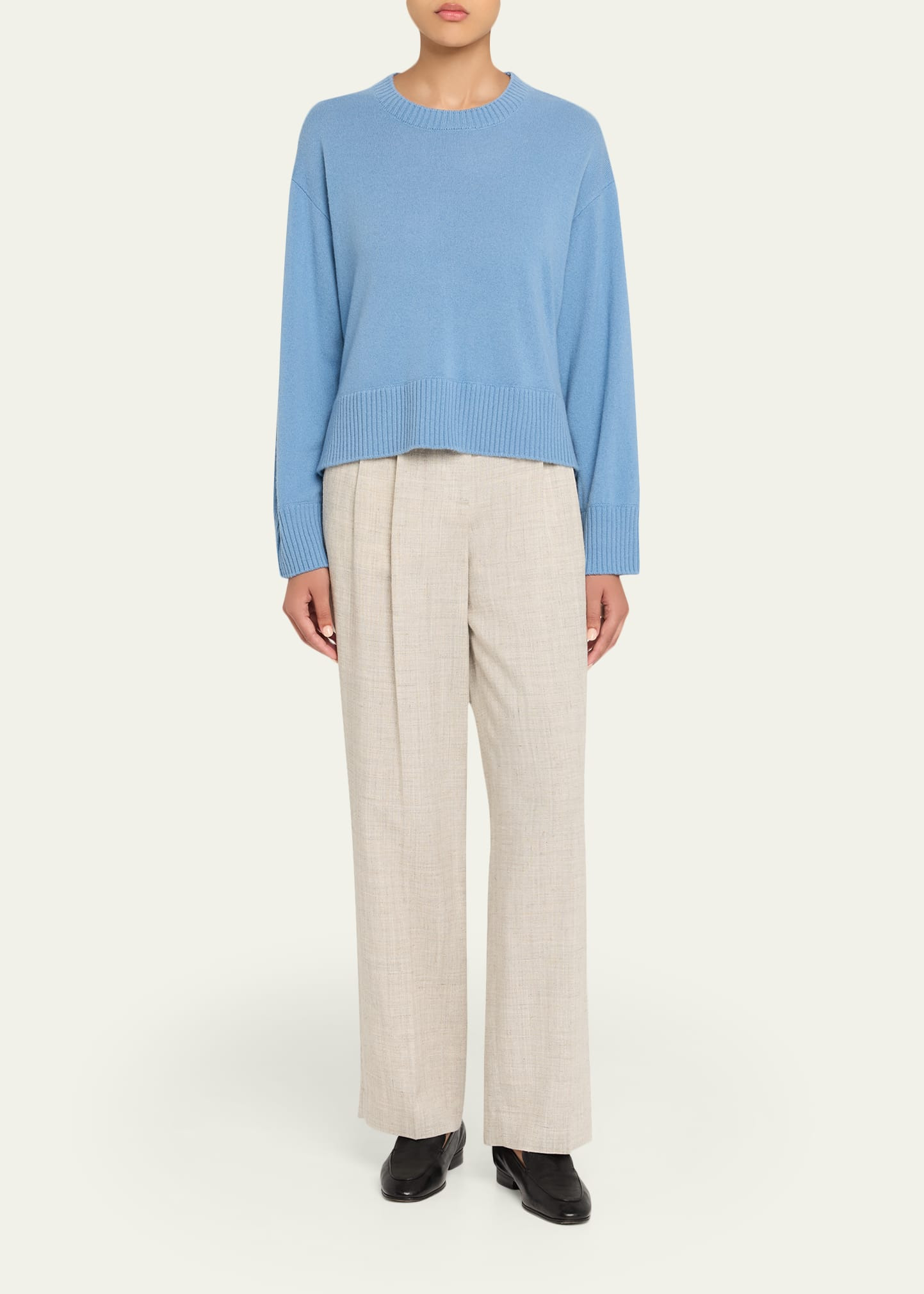 Nicky Crewneck Cashmere-Blend Sweater - 2