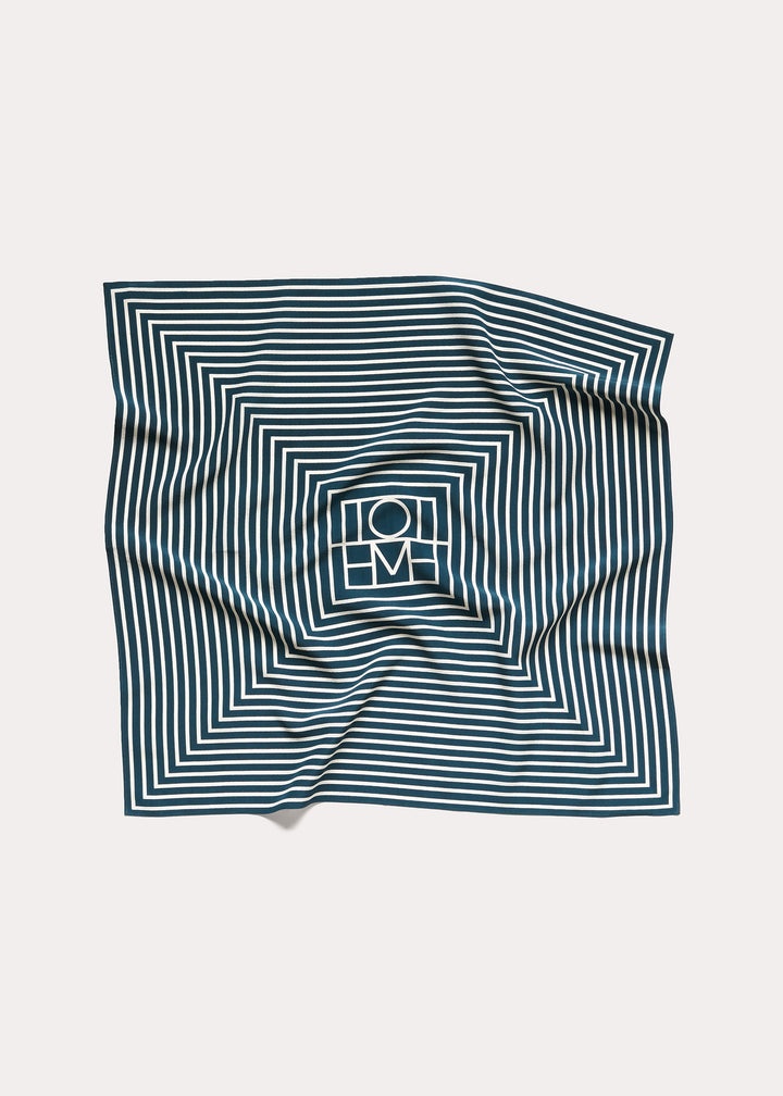 Signature monogram silk scarf dusk - 6