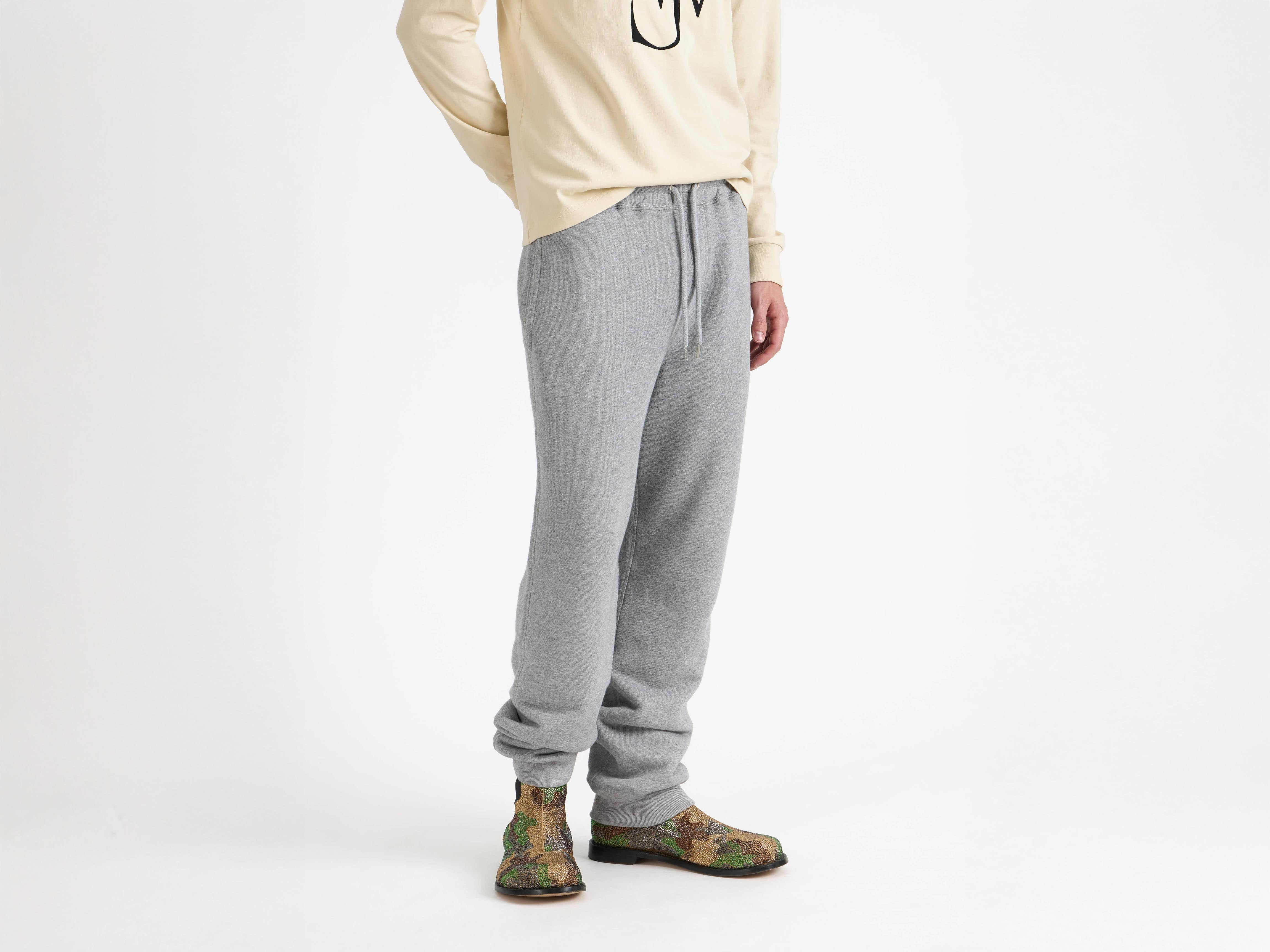 CUFFED SWEATPANTS IN MID GREY MELANGE - 8