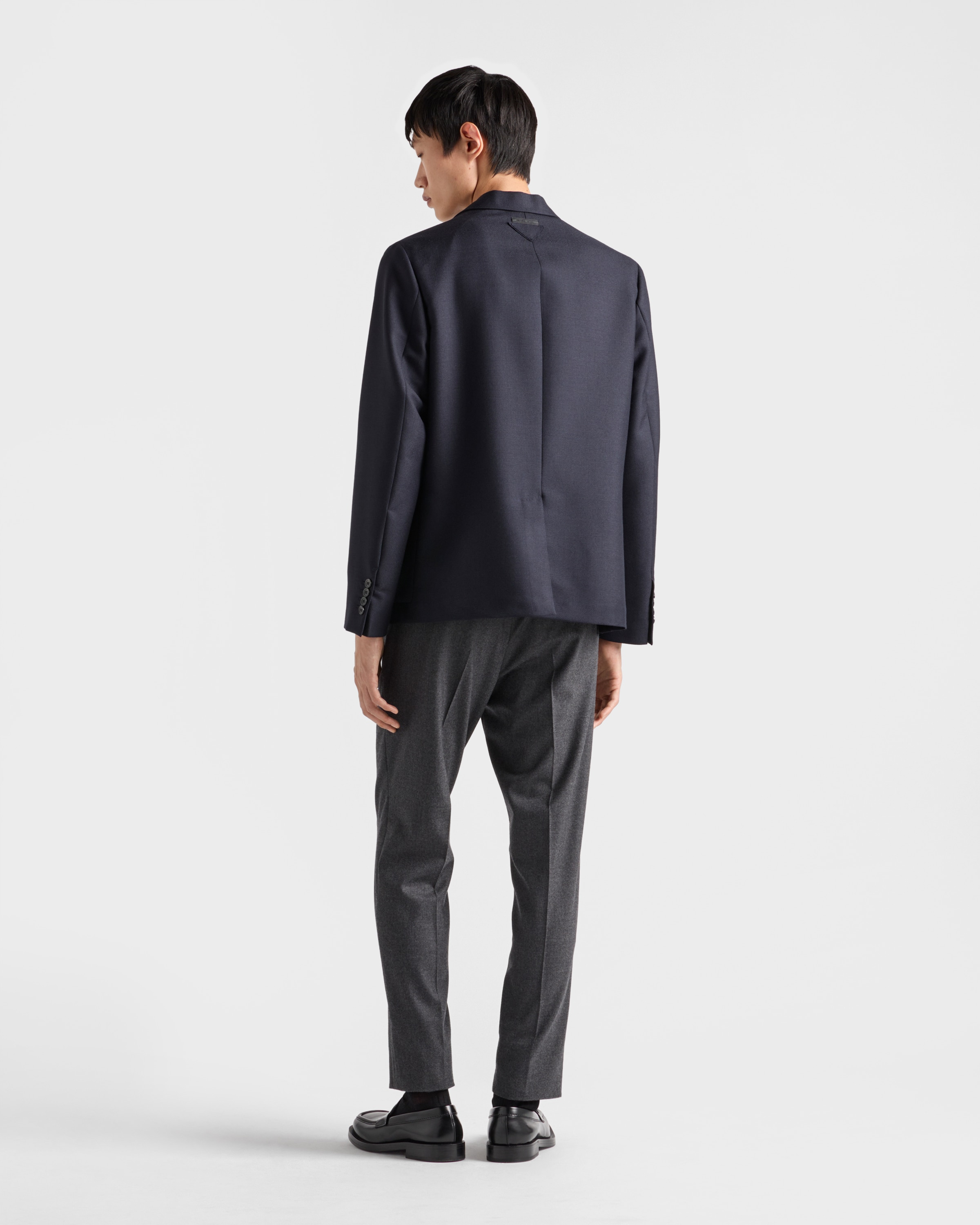 Single-breasted wool and mohair jacket - 5
