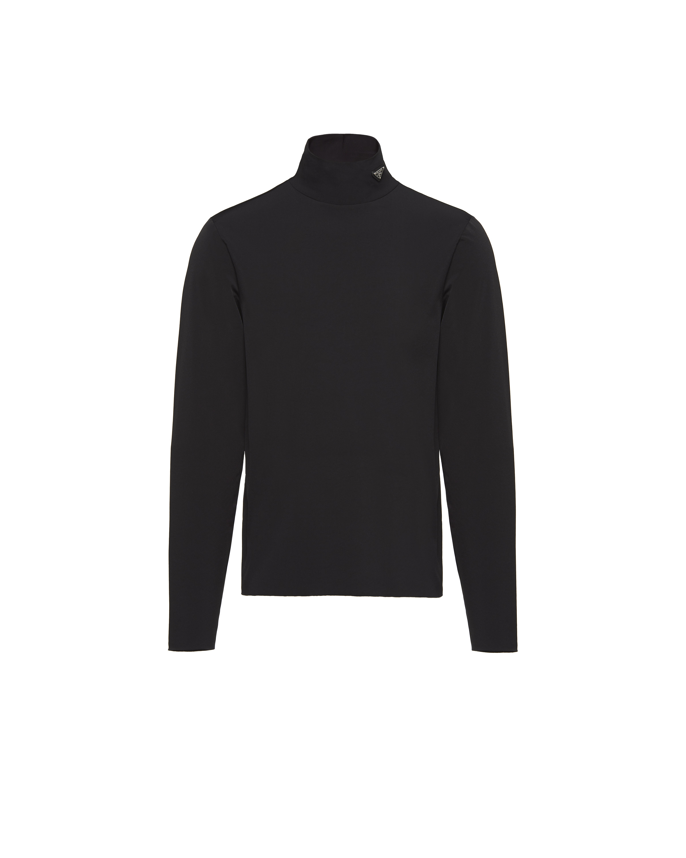 Technical jersey mock turtleneck - 1