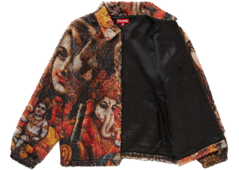 Supreme Supreme Ganesh Faux Fur Jacket Black outlook