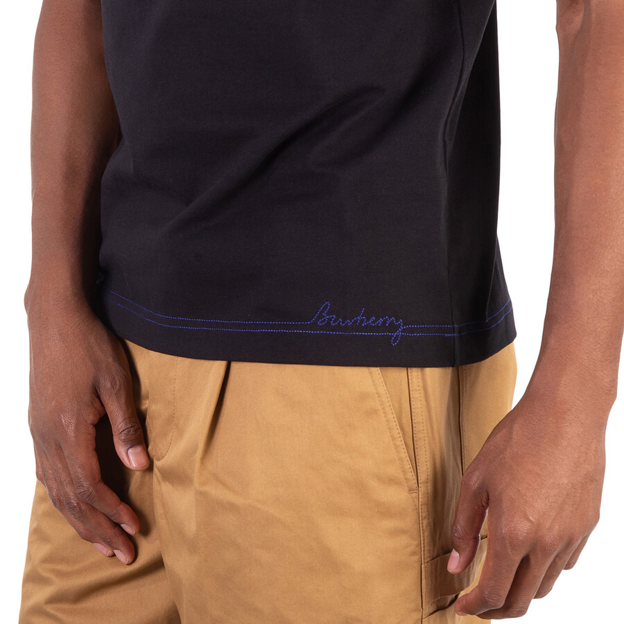 Burberry Logo Embroidered Cotton T-Shirt - 2
