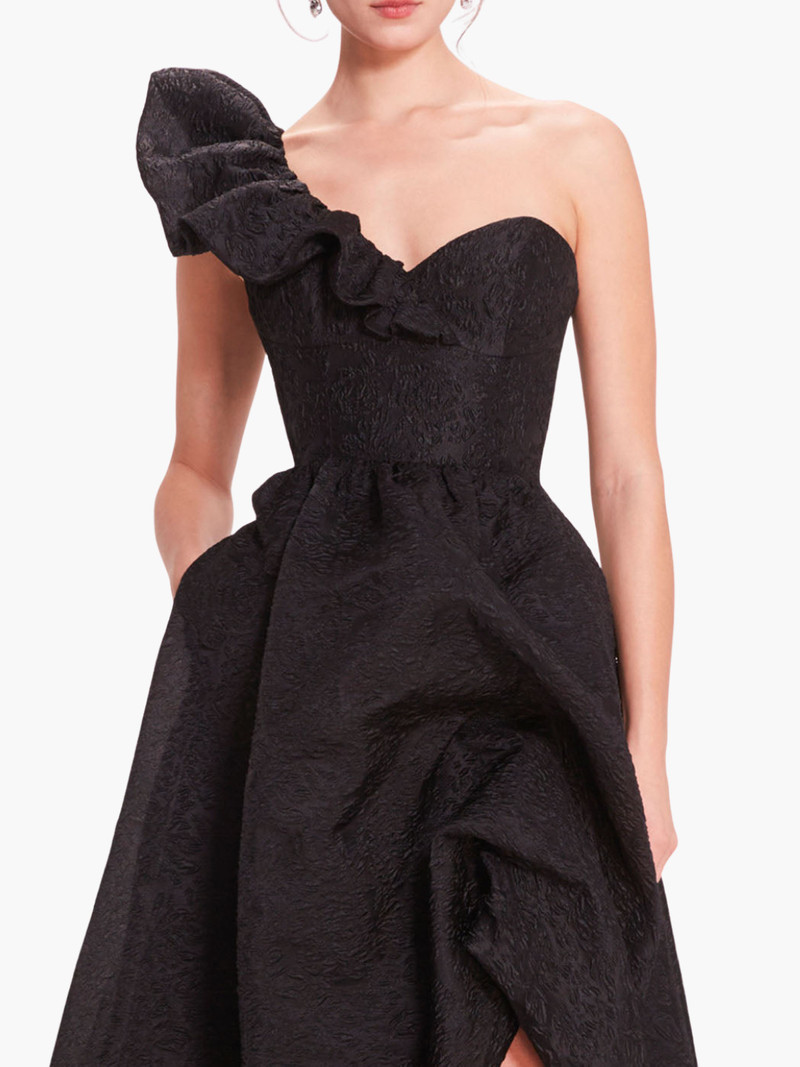 CLOQUE DRAPED GOWN 4