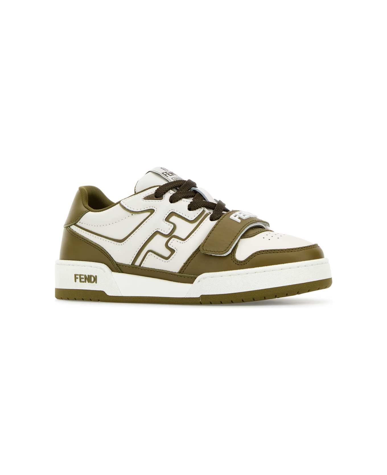 Two-tone Leather Fendi Match Sneakers - 2