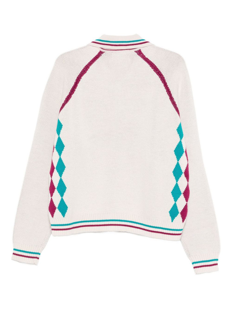 BONSAI diamond-pattern polo jumper outlook