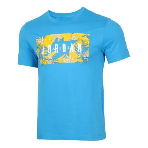 Nike AS Men's J POOLSIDE FLORAL Crew EQUATOR Blue CQ2061-482 - 1