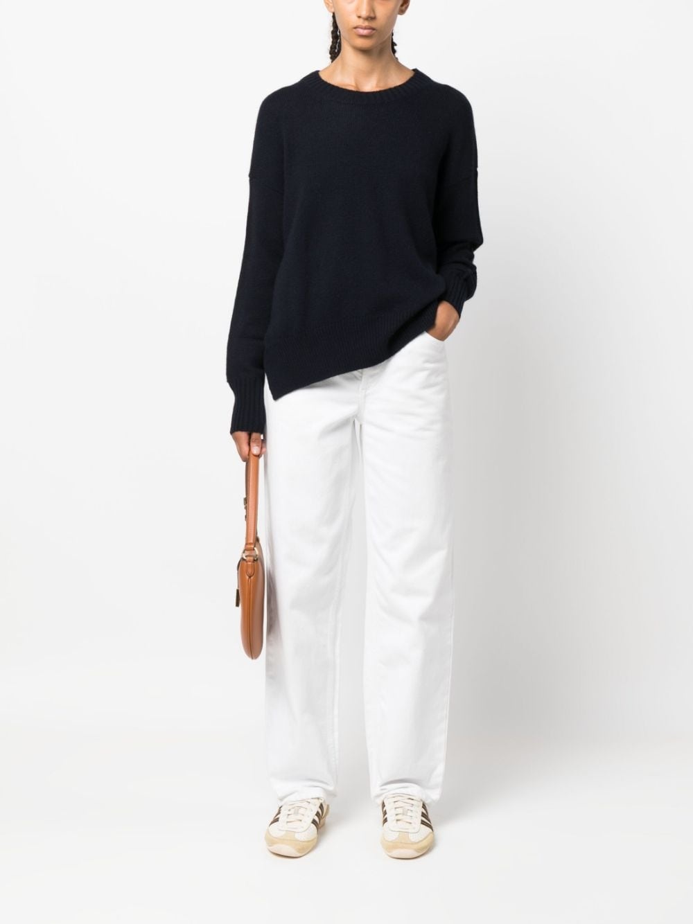 drop-shoulder ribbed jumper - 2