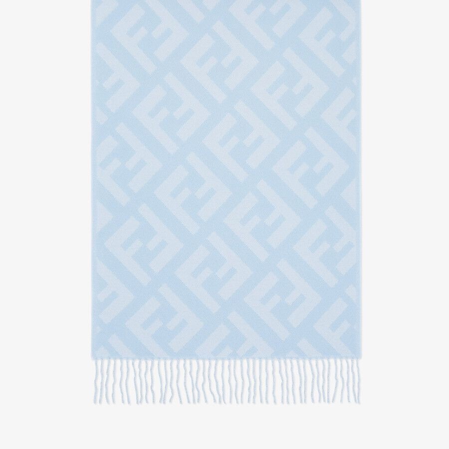 Light blue cashmere scarf - 1