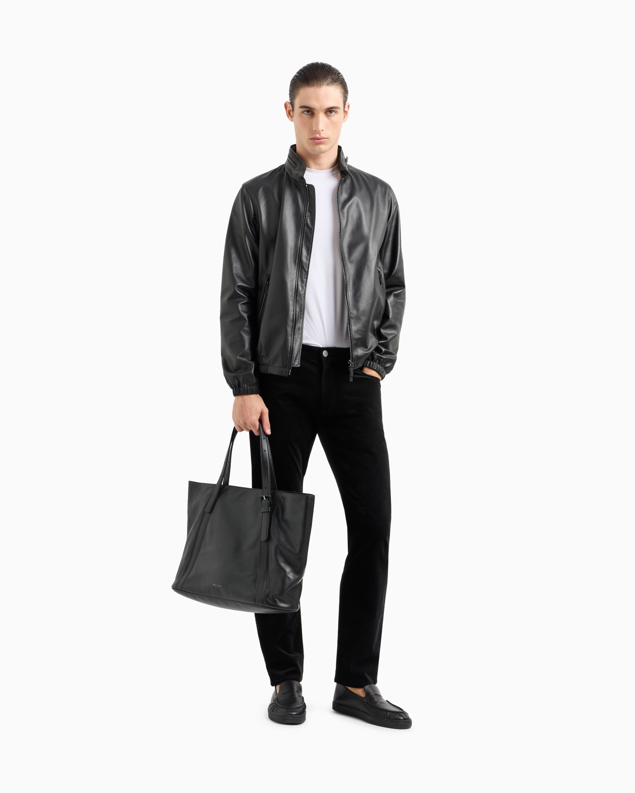 Regular-fit, five-pocket trousers in ribbed cotton and cashmere - 2