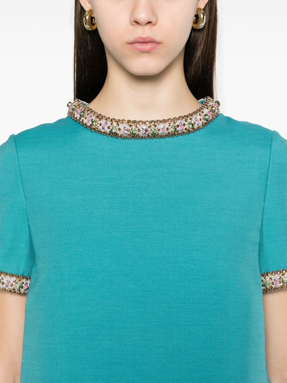 crystal-embellished dress - 5
