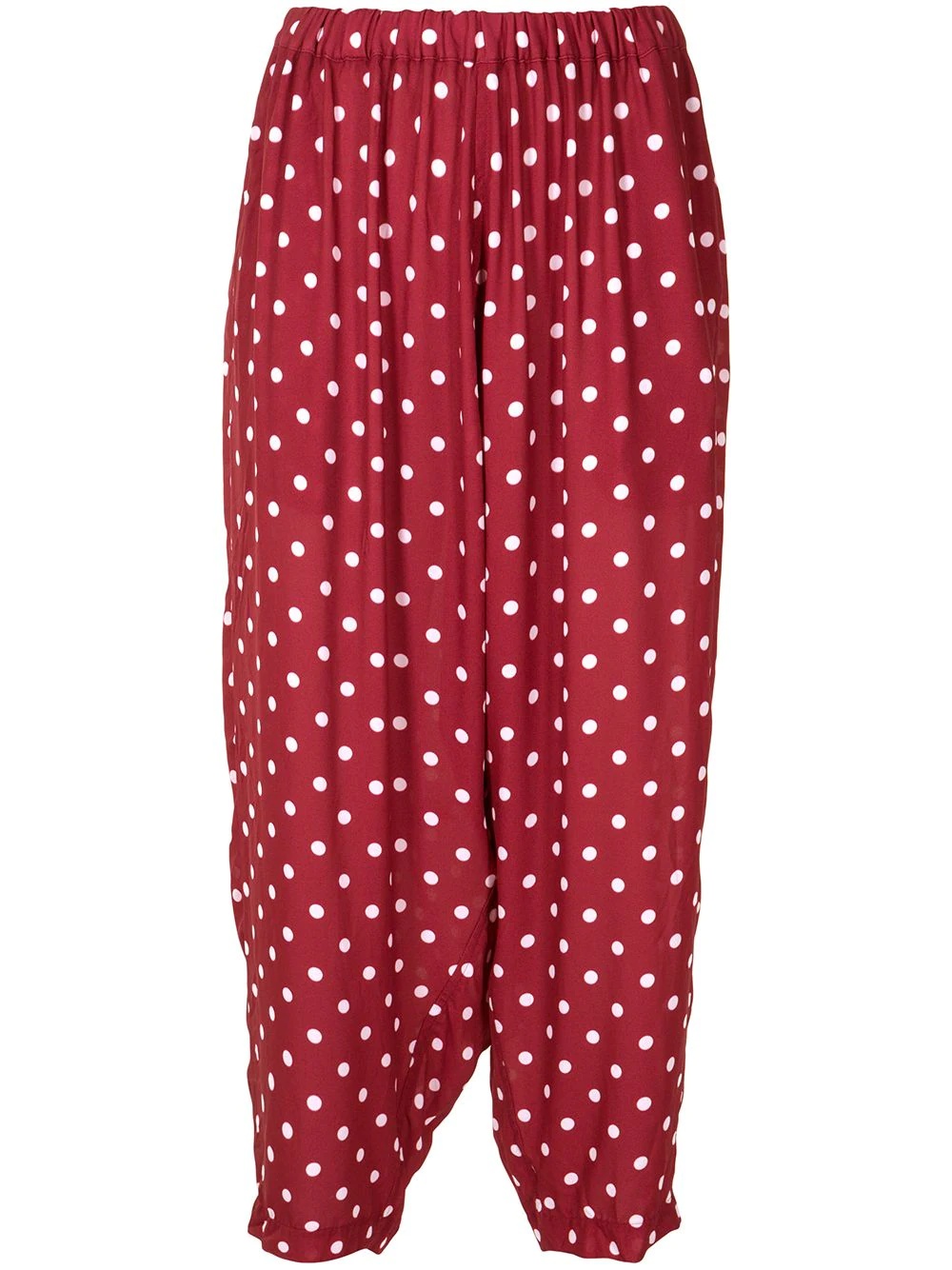 polka-dot print cropped trousers - 1