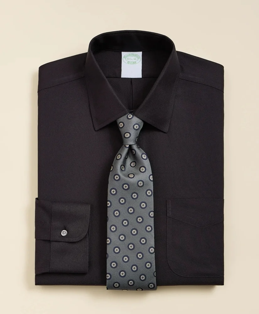 Brooks Brothers Explorer Collection Non-Iron Twill Ainsley Collar, Dress Shirt - 1