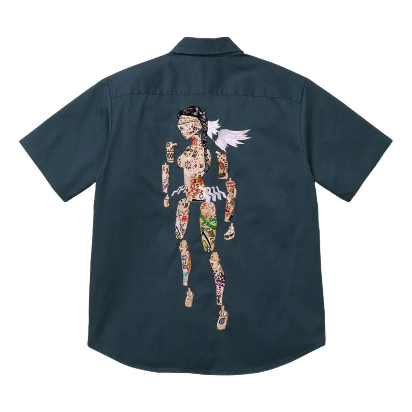 Supreme SS26 AOI Cyborg S/S Work Shirt 'Navy' SUP-SS26-305-NVY - 1