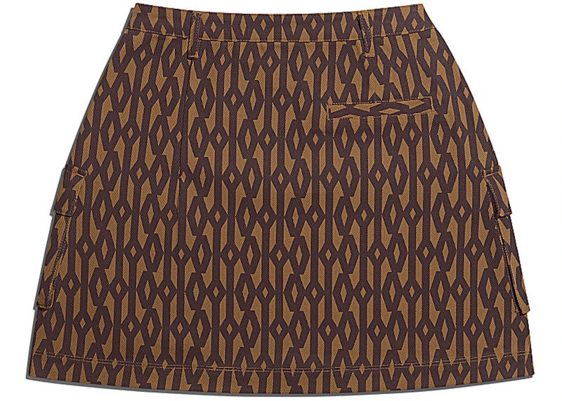 adidas adidas Ivy Park Monogram Skirt Wild Brown/Night Red outlook