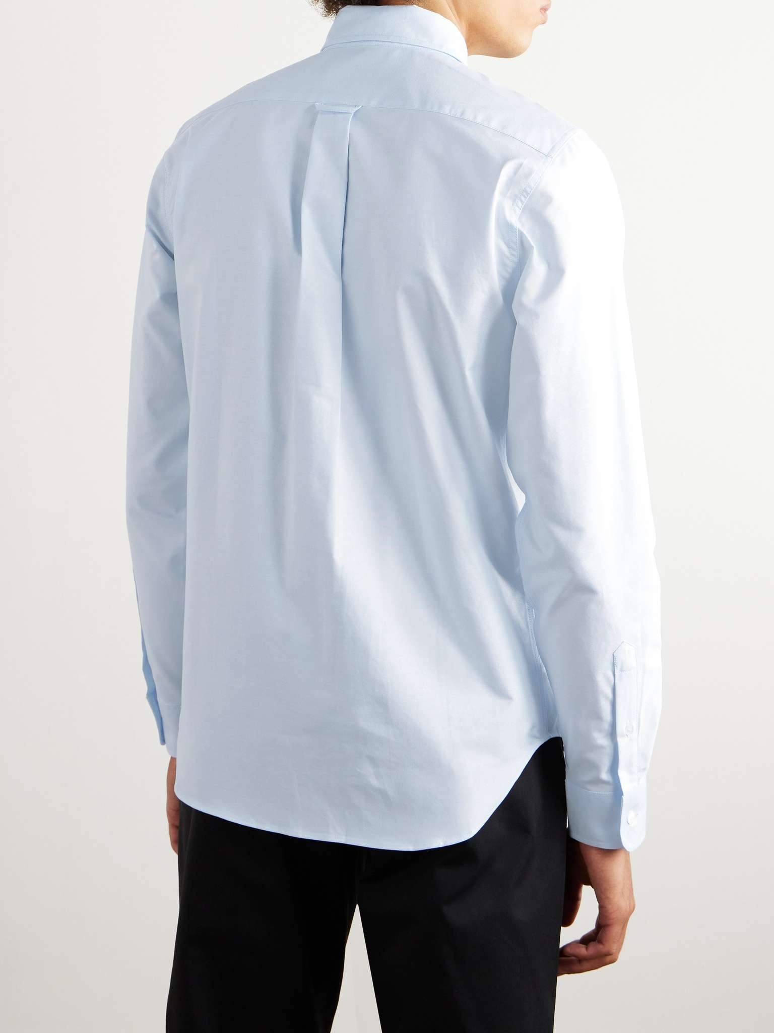 Button-Down Collar Logo-Embroidered Cotton-Poplin Shirt - 4