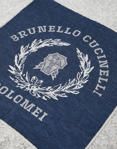 Brunello Cucinelli Silk pocket square with print outlook