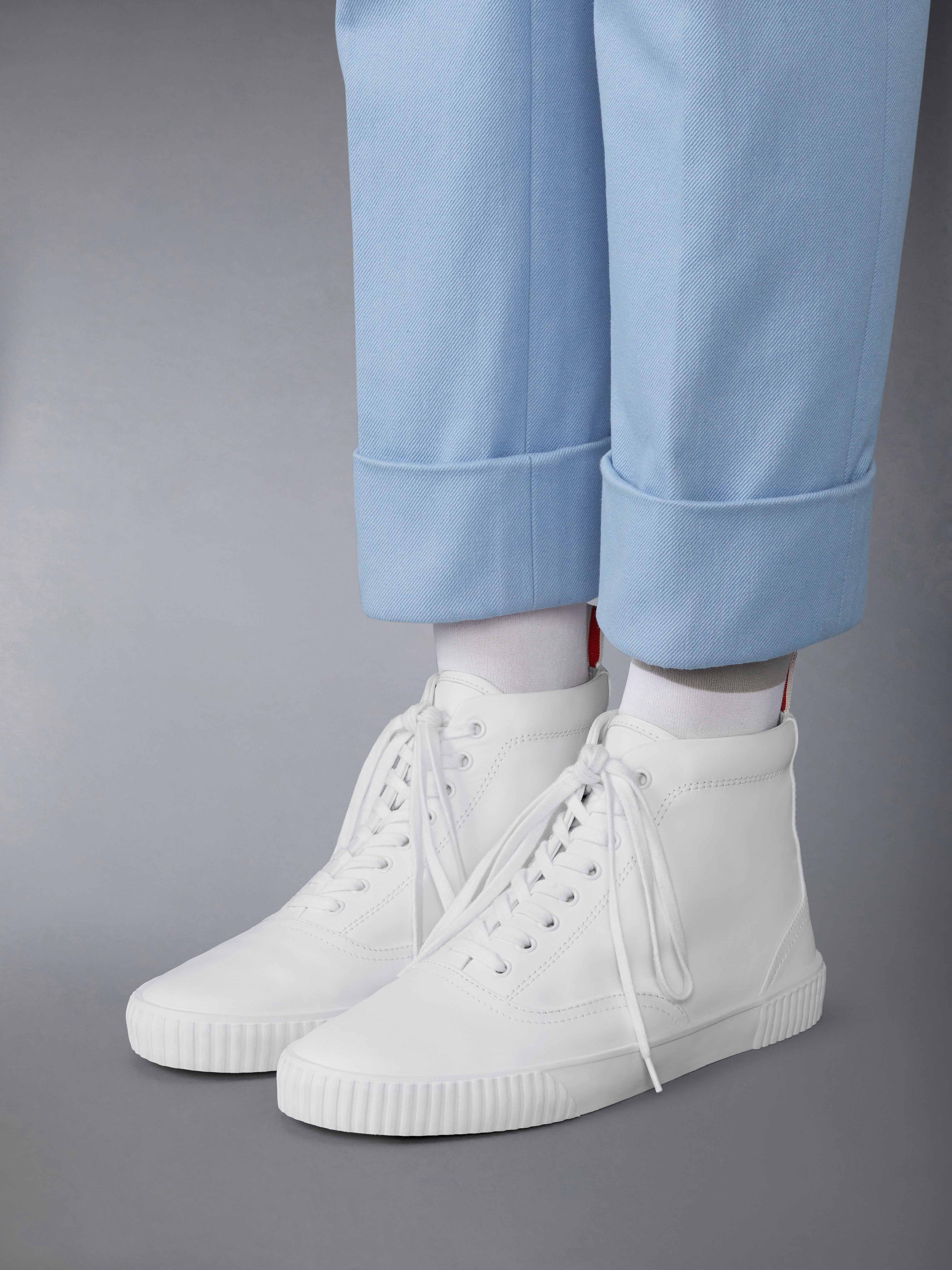 VITELLO CALF LEATHER HIGH TOP HERITAGE SNEAKERS - 4