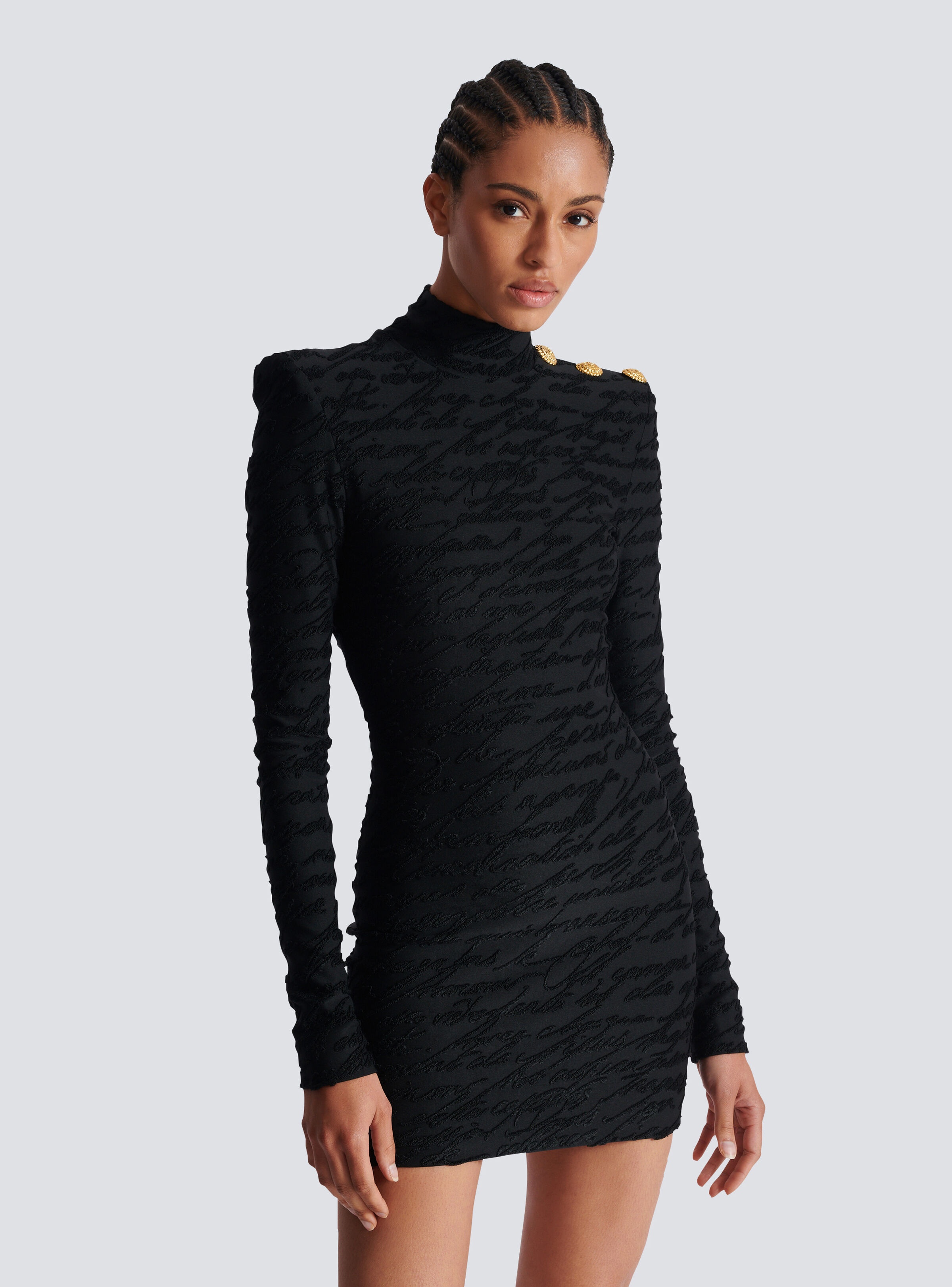 Short "Love Letter" jacquard knit dress - 6