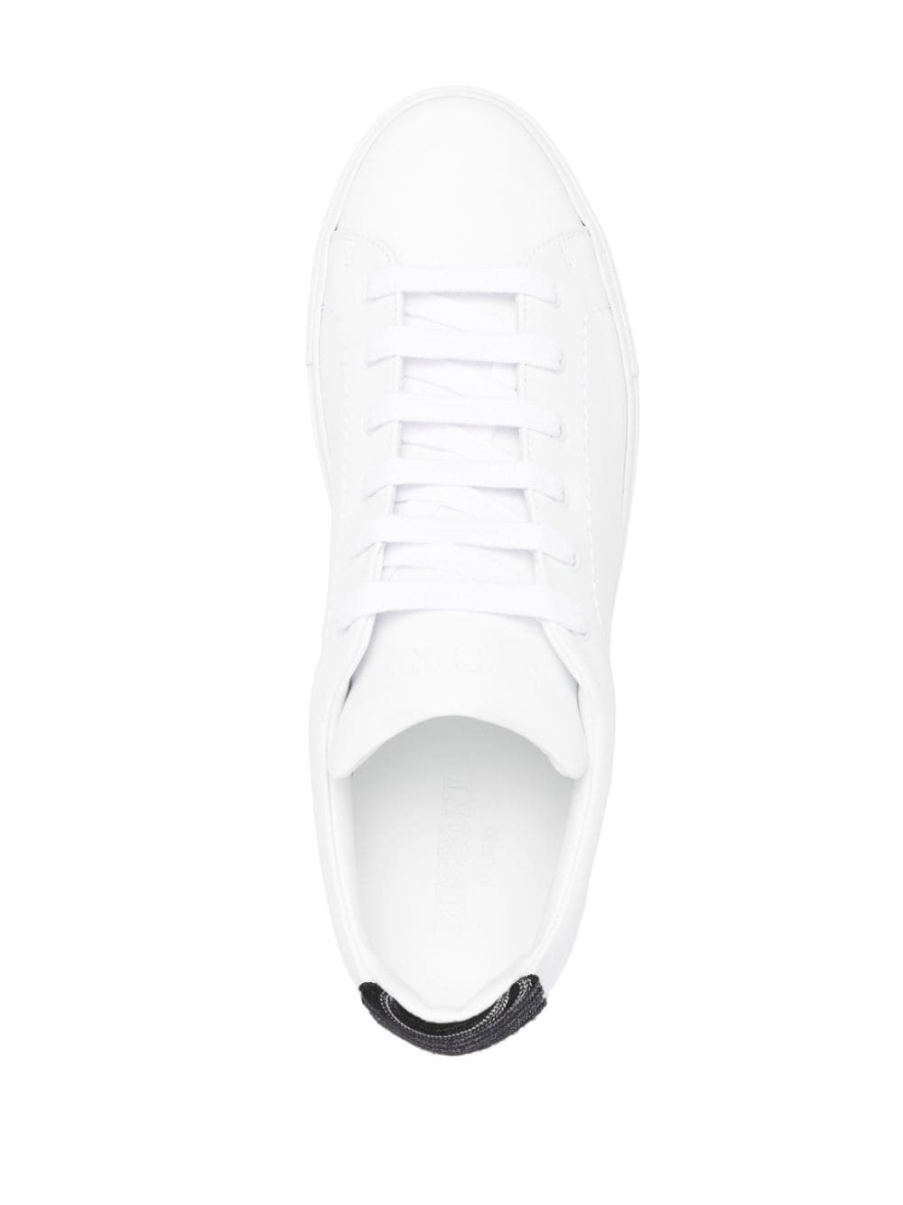 woven-heel counter leather sneakers - 4