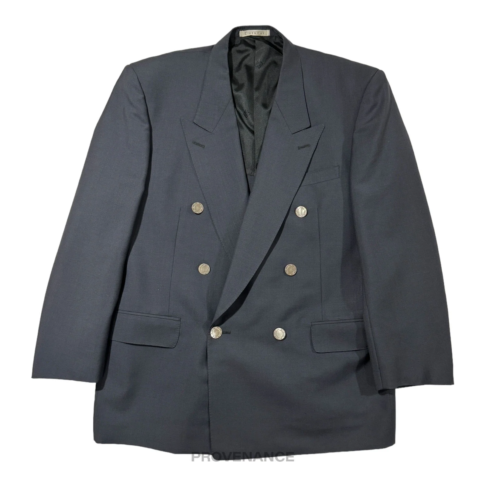 Givenchy Double Breasted Peak Lapel Jacket - Navy 38 - 1