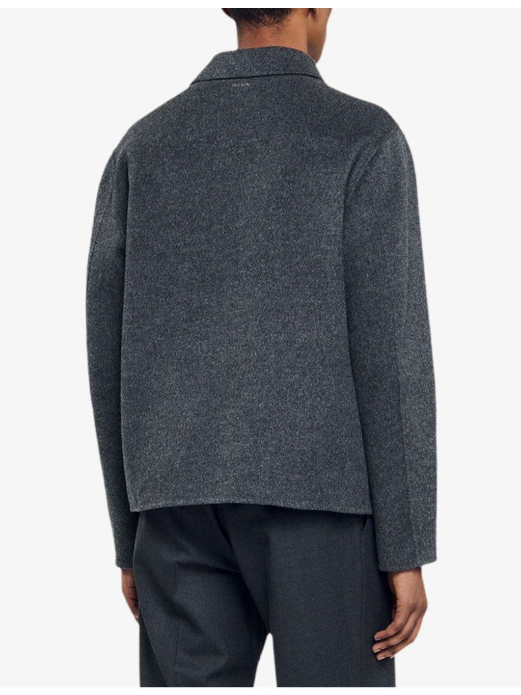 Double-faced long-sleeve wool-blend jacket - 4