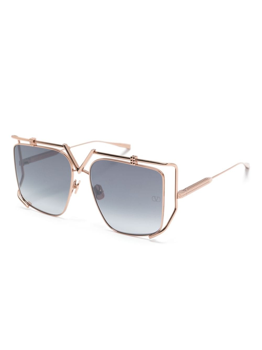 V oversize-frame sunglasses - 2