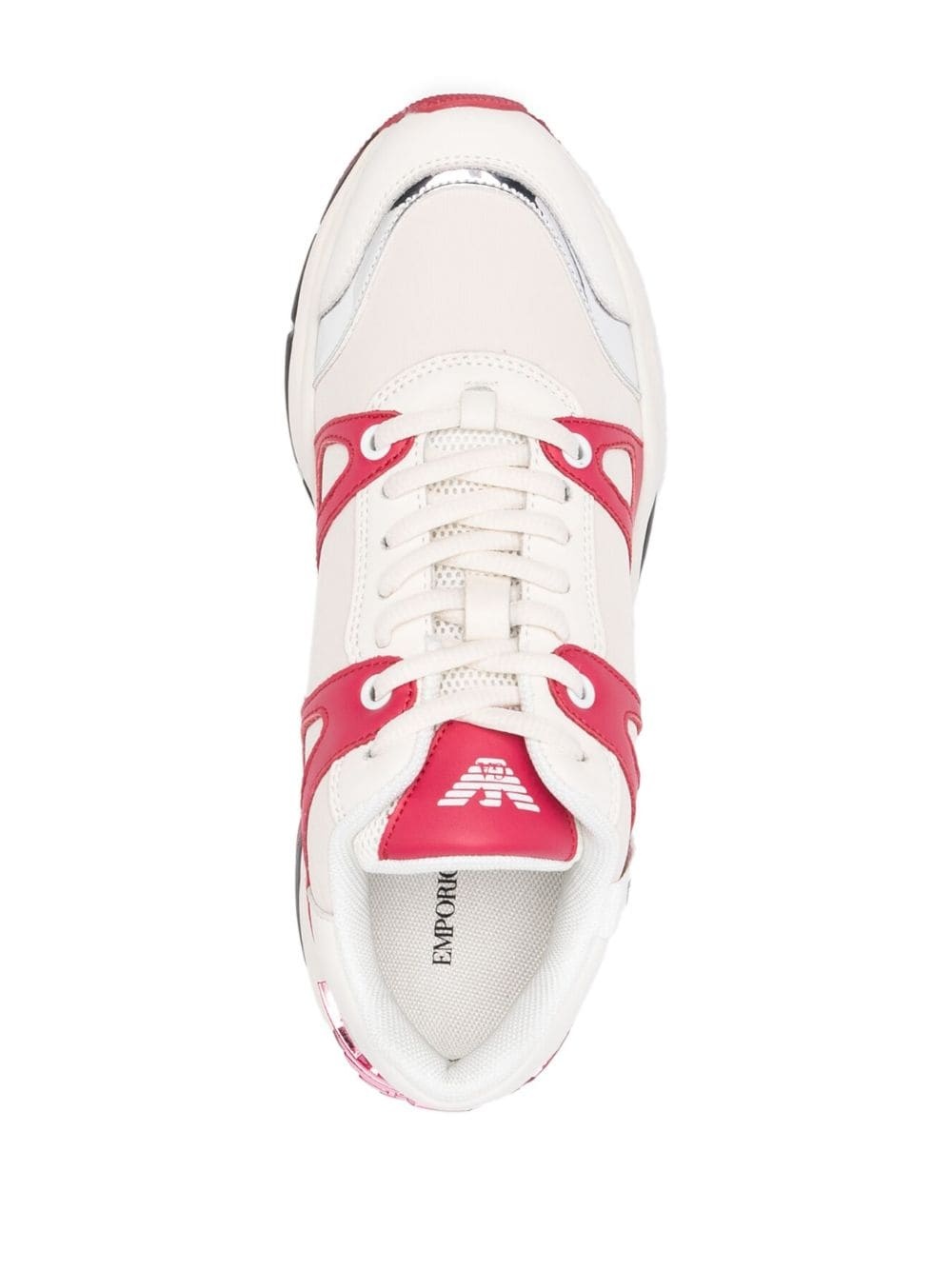 panelled low-top sneakers - 4