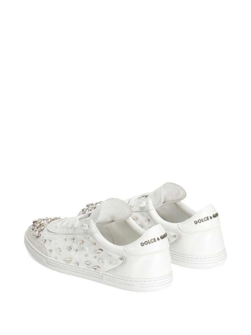 crystal-embellished leather sneakers 3
