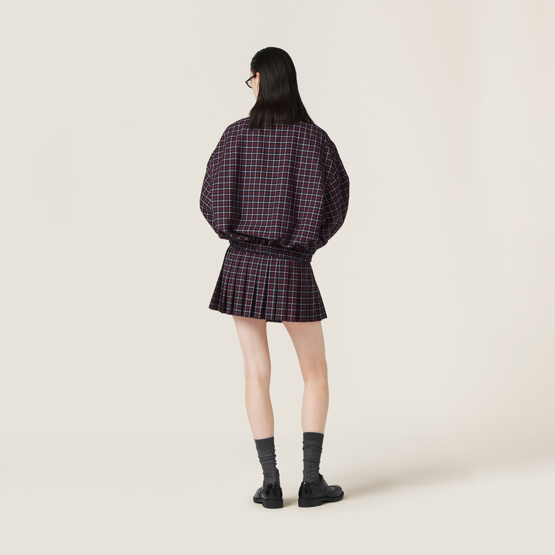 Checked wool miniskirt 3