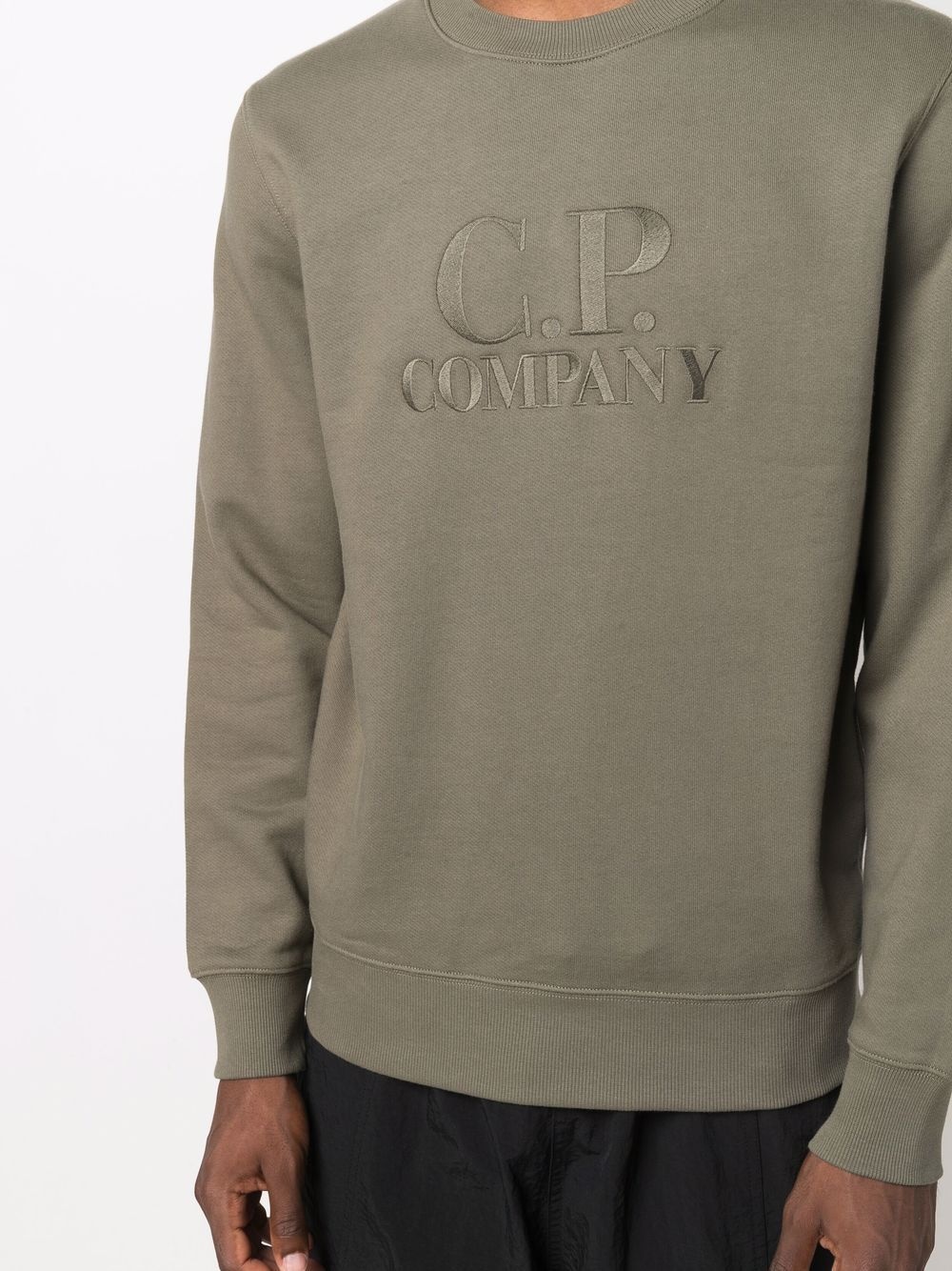 logo-embroidered cotton sweatshirt - 5