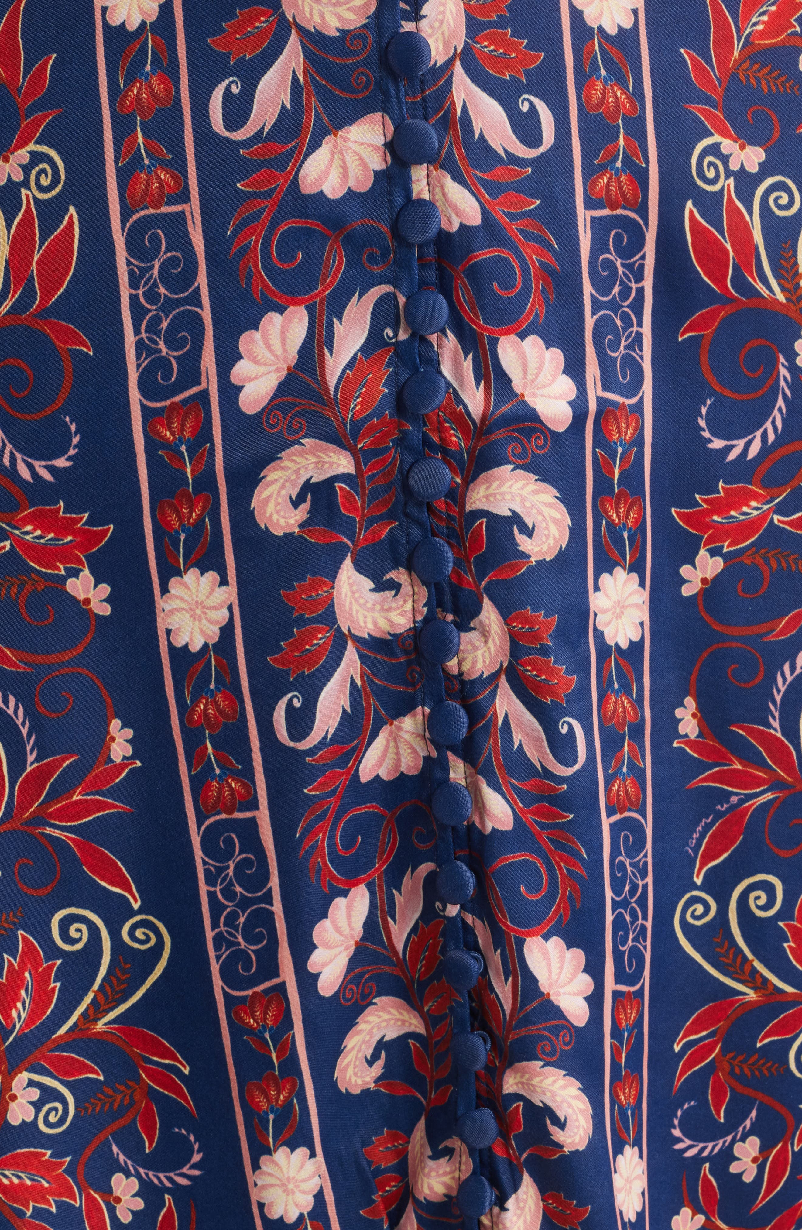 FARM Rio Boho Floral Scarf Print Sleeveless Midi Dress in Navy Blue at Nordstrom - 6