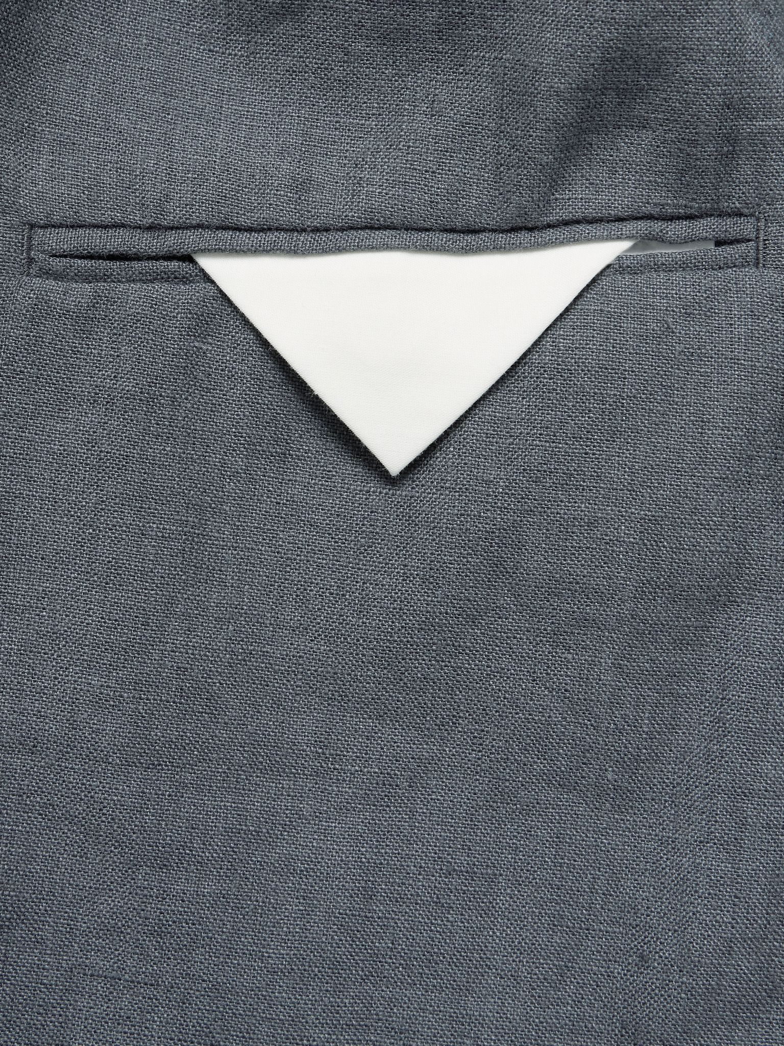 Laurel Unstructured Linen Suit Jacket Gray - 5