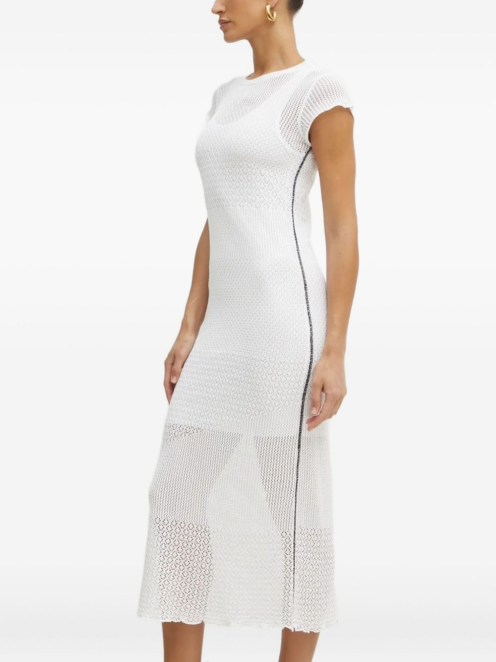 open-knit midi dress - 3