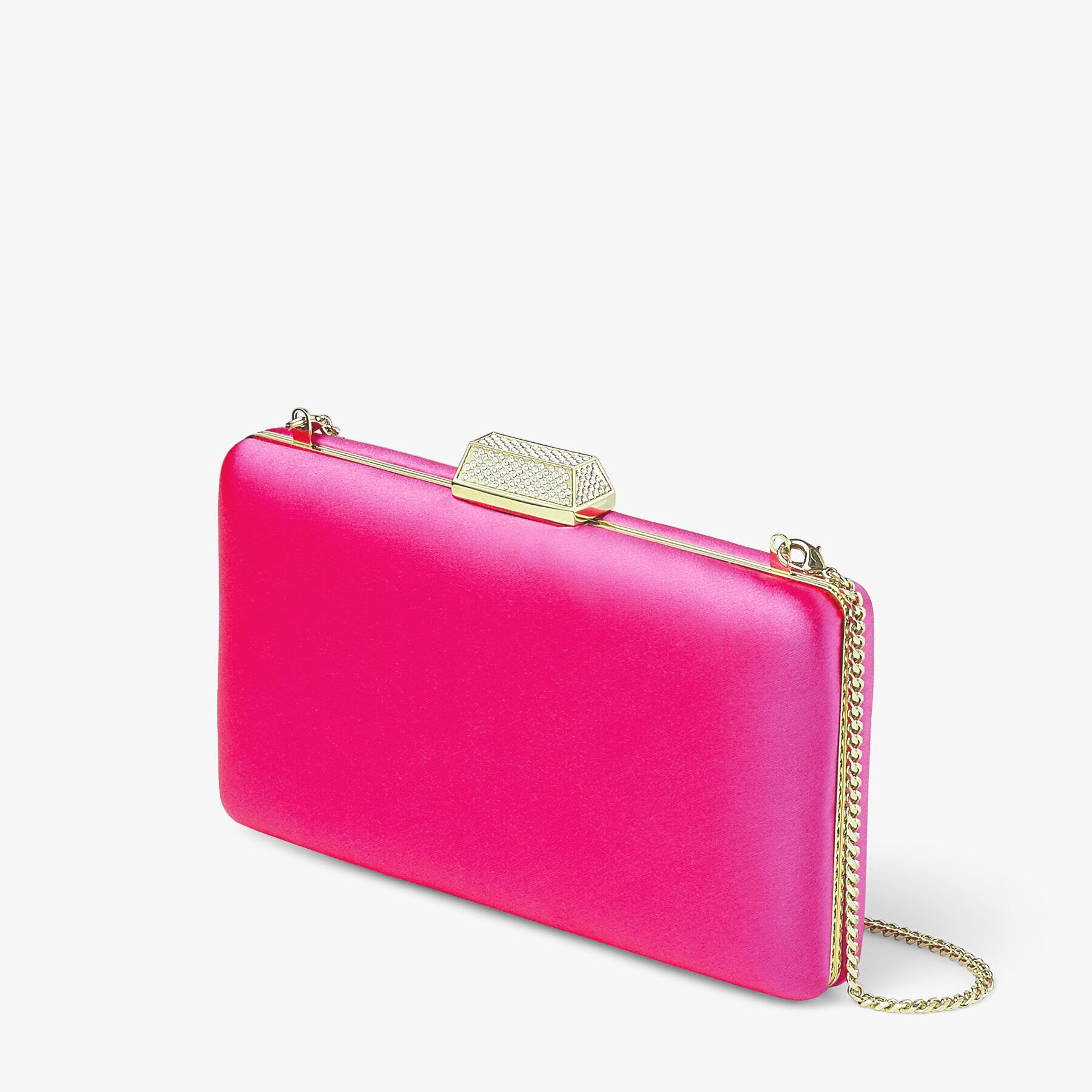 Clemmie
Fuchsia Satin Clutch Bag - 5